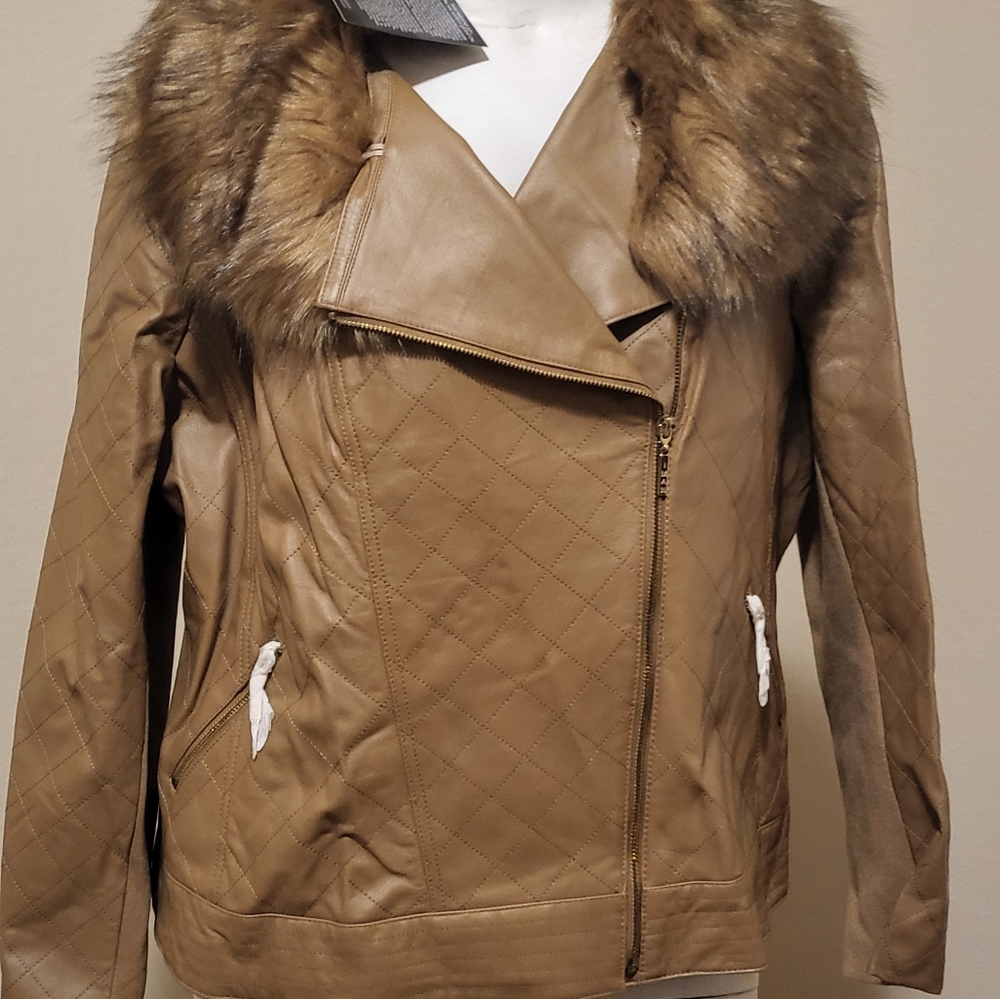 Iman Leather Plus Size Jacket